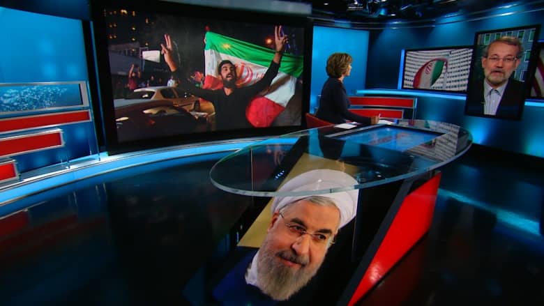 لاريجاني لـ CNN: إيران منعت تقدم الإرهابيين في سوريا والعراق.. والاتفاق النووي جيد رغم بعض القصور