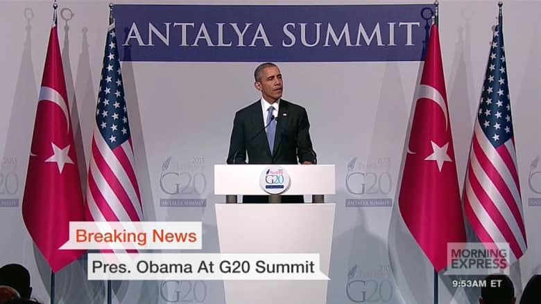 بقمة الـ20.. أوباما: إرسال عدد كبير من القوات البرية لقتال داعش خطأ.. وأردوغان: لا مستقبل لبشار بسوريا