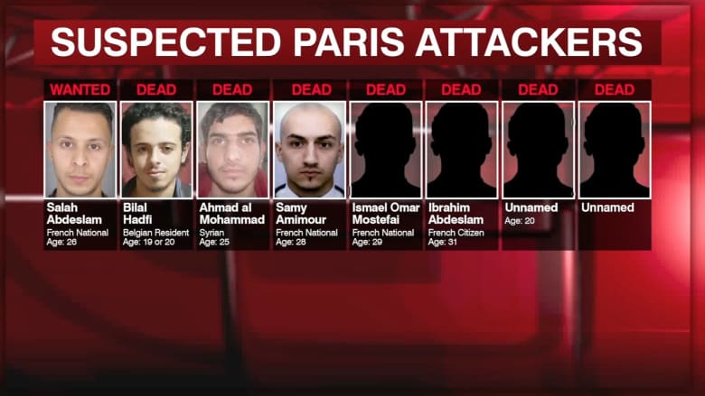 بالفيديو.. 8 مشتبهين نفذوا هجمات باريس على 3 مجموعات أحدهم مازال طليقاً