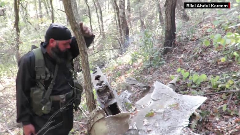 فيديو حصري جديد لحطام المقاتلة الروسية التي أسقطتها مقاتلات تركية