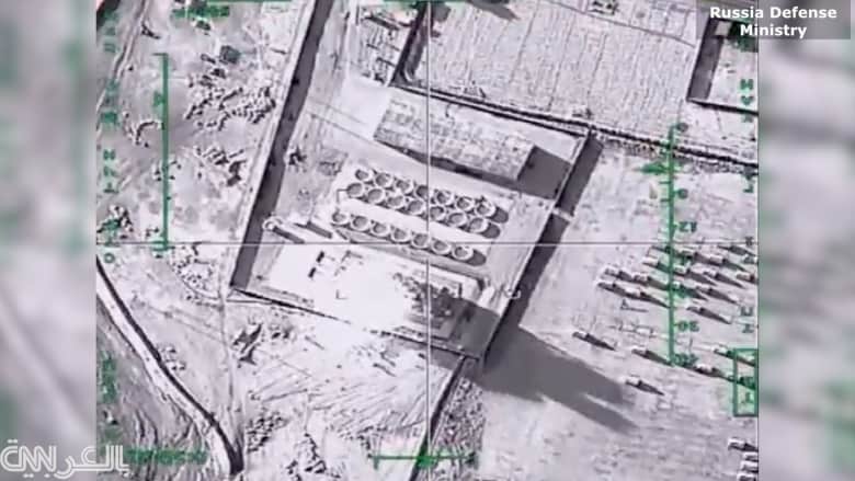 بالفيديو.. لحظة استهداف الطيران الروسي لمنشآت نفطية تابعة لداعش في الرقة