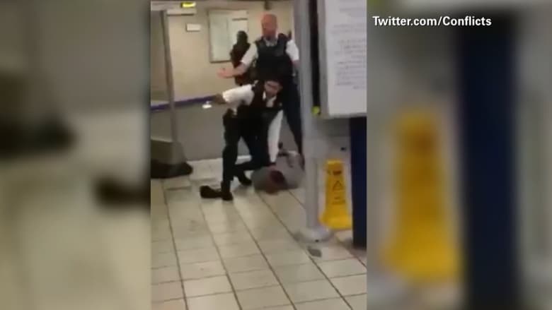 فيديو للحظة اعتقال منفذ الهجوم الإرهابي في محطة للمترو شرق لندن