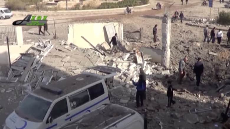بالفيديو.. مصدر:15 قتيلا وأكثر من 40 جريحا بقصف جوي لمستشفيين ومدرسة بسوريا