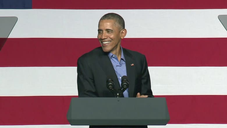 شاهد.. أوباما يستعرض أبرز إنجازات رئاسته ويسخر من "شرائح اللحم ونبيذ" ترامب