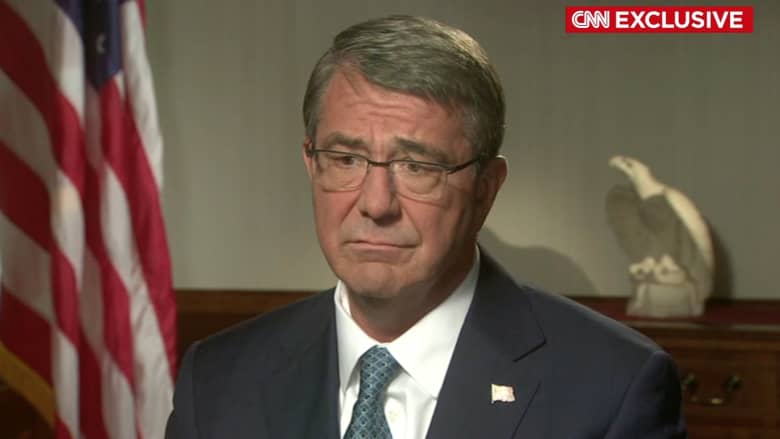 كارتر لـ CNN عن مقتل جندي أمريكي بالعراق: هجوم داعش كان مفاجئاً.. وسنهزم التنظيم رغم المخاطر 