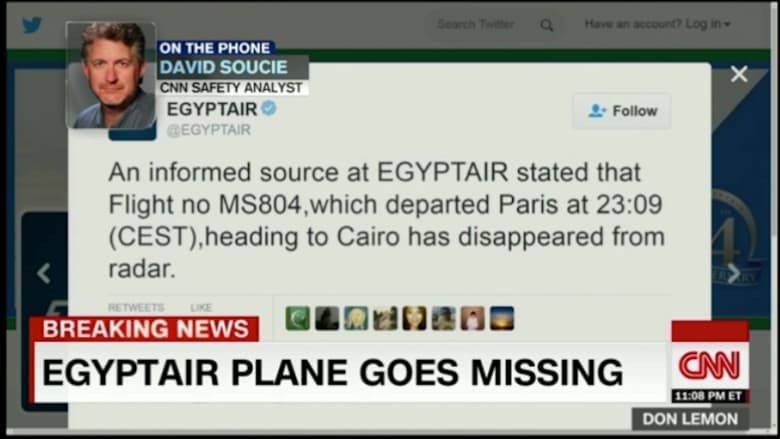 بالفيديو.. محلل CNN للسلامة الجوية: عدم اتصال الطائرة المصرية بالأرض لفترة طويلة غريب جداً