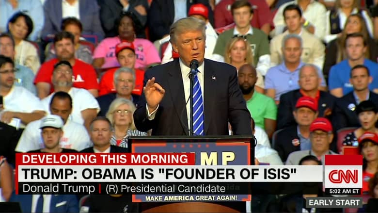 دونالد ترامب: باراك حسين أوباما هو مؤسس داعش