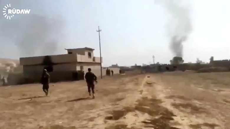 شاهد.. معارك عنيفة قرب الموصل من كاميرا مثبتة على جسد جندي كردي