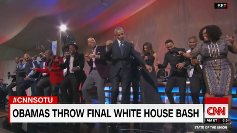 أوباما يقيم حفلة وداع في البيت الأبيض ويرقص مع المشاهير السود