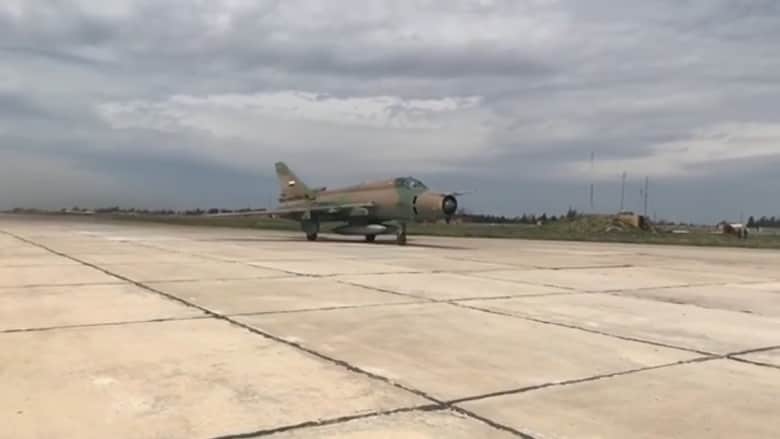 شاهد عودة إقلاع الطائرات في مطار الشعيرات السوري