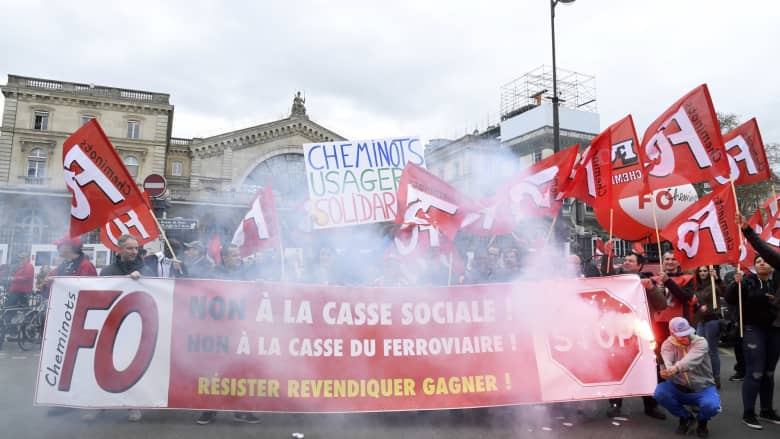 اضراب في فرنسا ضد إصلاحات ماكرون