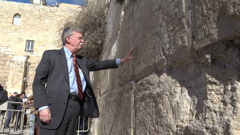 مستشار الأمن القومي الأمريكي يزور "الحائط الغربي" في القدس