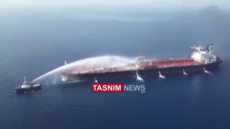 إيران تنشر فيديو لعمليات انقاذ ناقلتي النفط بخليج عمان