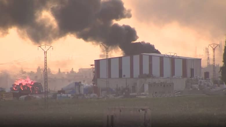 حرائق وأعمدة دخان تتصاعد من مواقع كردية قصفها الطيران التركي
