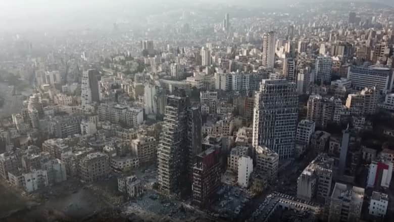 بعد انفجار مرفأ بيروت.. شاهد من الجو كيف تغير شكل العاصمة اللبنانية