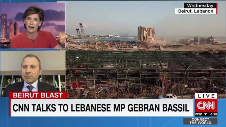 جبران باسيل لـCNN: حدوث انفجار مرفأ بيروت مسؤولية الدولة.. وقد يكون هجومًا