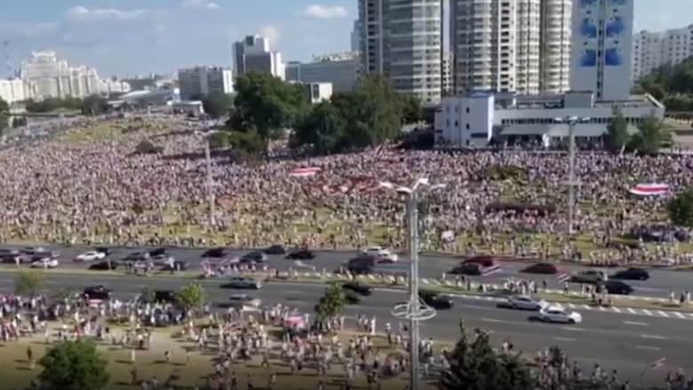 هكذا بدت مينسك عاصمة بيلاروسيا مع هدير الحشود ضد لوكاشينكو
