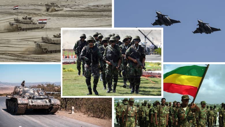 مقارنة بين الجيش المصري ونظيره الأثيوبي وفق إحصائية 2021