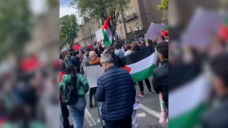 أيرلندا: مئات في دبلن يشاركون في تظاهرة تضامنًا مع الفلسطينيين