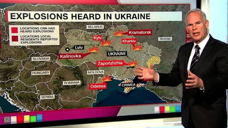 شاهد بالخرائط كيف تهاجم روسيا أوكرانيا.. ومحلل: يحاولون قسمها لنصفين