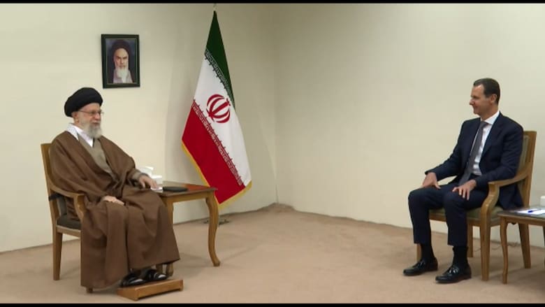 الرئيس السوري بشار الأسد يلتقي خامنئي في طهران