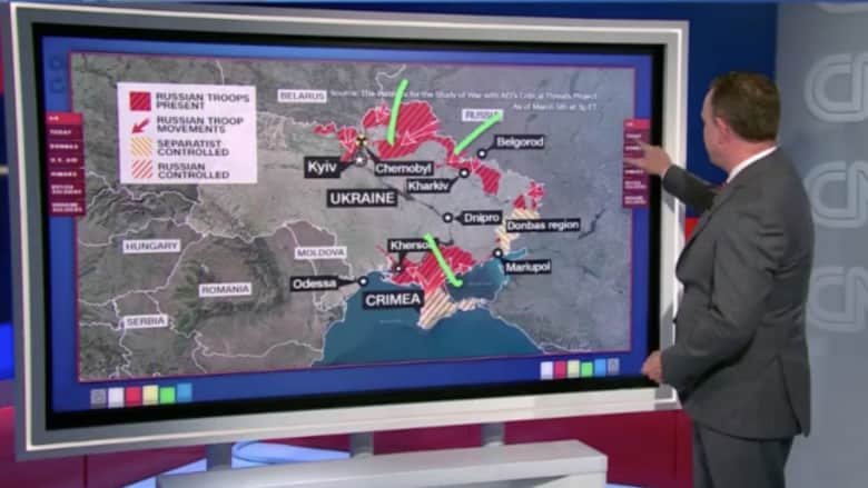 بعد 100 يوم من الحرب.. شاهد كيف تغيرت خريطة سيطرة روسيا في أوكرانيا
