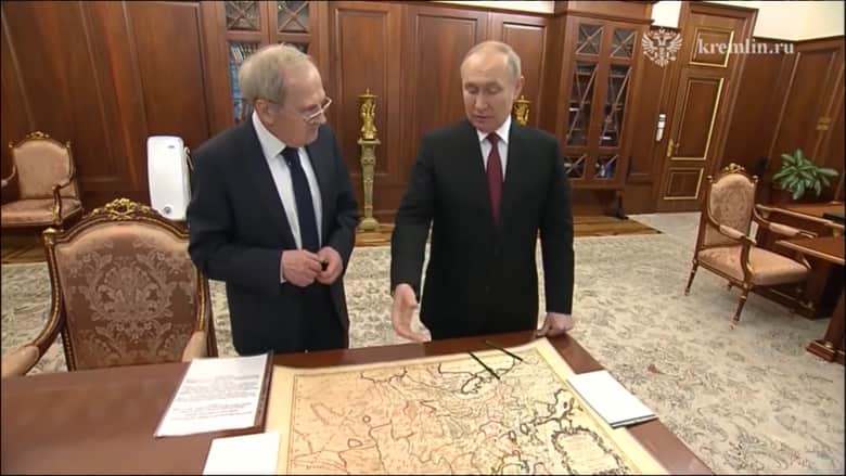 بوتين معلقًا على خريطة من القرن السابع عشر: أوكرانيا لم تكن موجودة في تاريخ البشرية