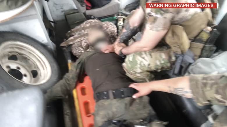شاهد ما حدث لجندي أوكراني عندما داس على لغم روسي