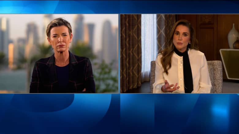 الملكة رانيا لـCNN: تهمة معاداة السامية تستخدم كسلاح مؤخرًا لإسكات أي انتقاد لإسرائيل