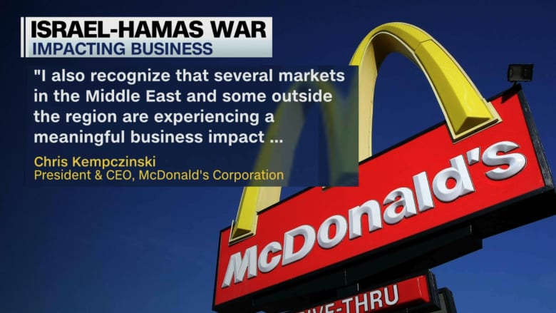ماكدونالدز تأثرت بصراع إسرائيل وحماس.. ورئيسها التنفيذي يعترف