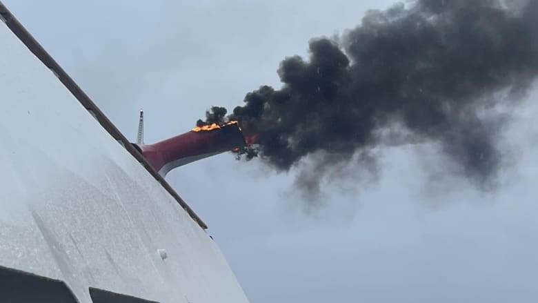 "لماذا يشتعل ذيل السفينة؟".. راكب يوثق حريقًا في سفينة سياحية ضخمة