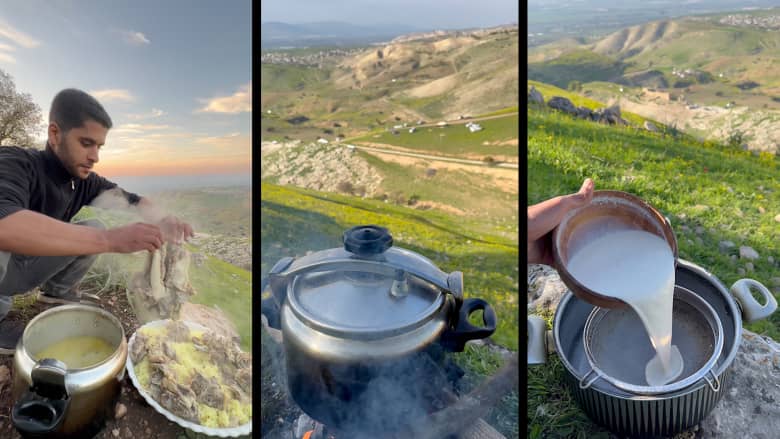 من بينها المنسف.. أردني يُحضّر أطباقًا تراثية وسط أجواء ريفية آسرة