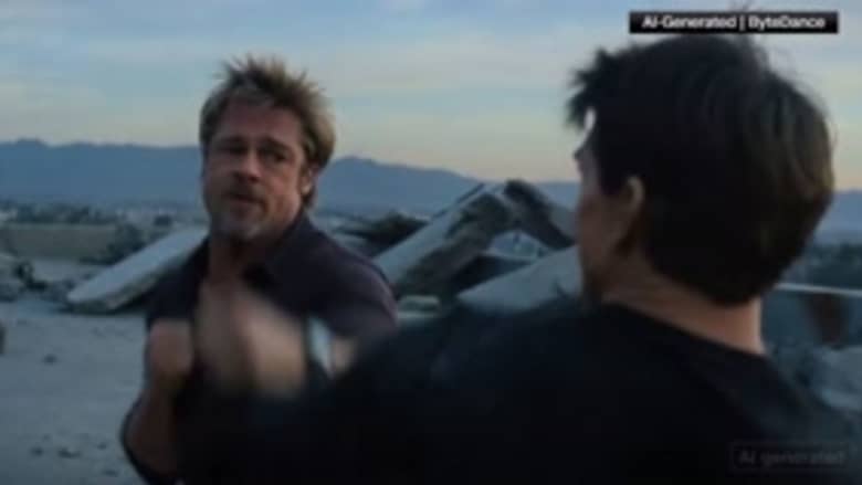 فيديو لعراك توم كروز وبراد بيت بالذكاء الاصطناعي يثير ضجة وردود فعل عنيفة في هوليوود