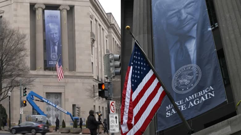 تعليق صورة ترامب في مبنى وزارة العدل الأمريكية يثير تساؤلات حول فصل السلطات