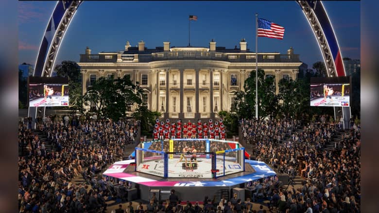 “خارج نافذة غرفة نوم الرئيس”.. بدأ بناء حلبة UFC تتسع لـ5 آلاف متفرج في البيت الأبيض
