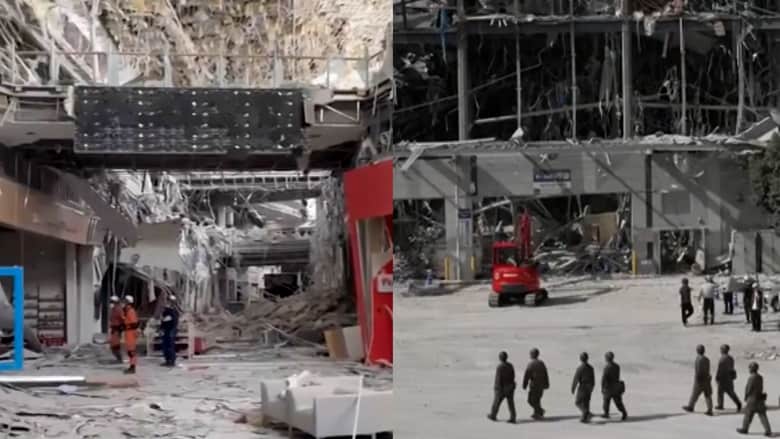 كاميرا CNN ترصد مشاهد دمار هائلة بمركز تجاري انهار بعد زلزال اليابان