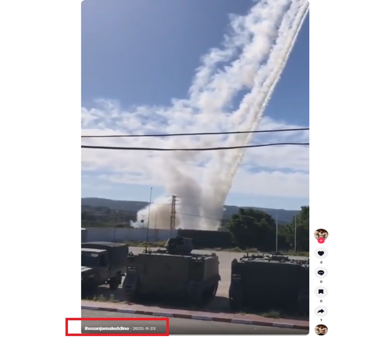 فيديو مزعوم عن إطلاق حزب الله صواريخ قرب ثكنة للجيش اللبناني .. ما حقيقته؟
