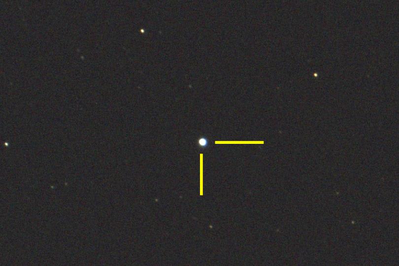 صورة التقطها مرصد الختم الفلكي مساء الاثنين تبين نجم "النوفا" المنفجر 
