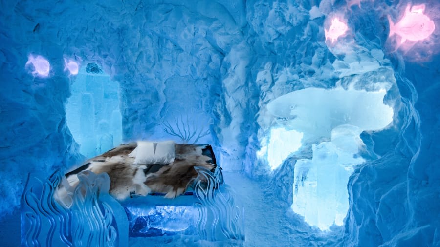 فندق جليدي في السويد يقدم للنزلاء فرصة الاستمتاع بتجربة فريدة من نوعها 