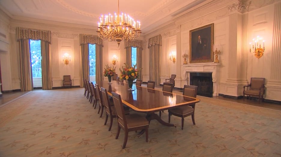 شاهد غرفة الطعام في البيت الأبيض بعد تحديثها