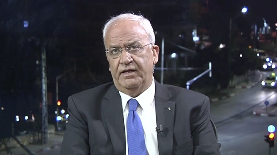 عريقات لـCNN: منظمة التحرير ستلغي اعترافها بإسرائيل إذا نقلت أمريكا سفارتها للقدس 