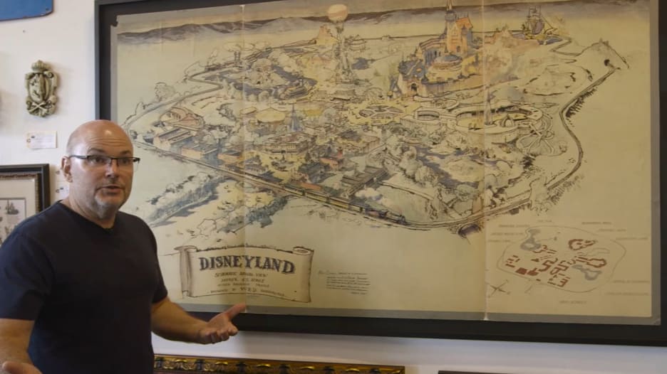شاهد.. أول خريطة رُسمت لمدينة "ديزني لاند"