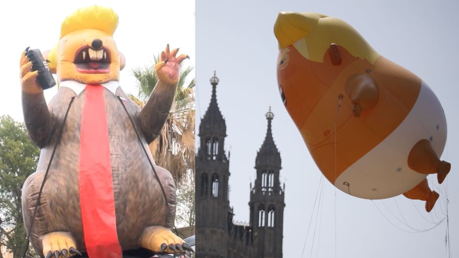 من ”الطفل" إلى "الفأر".. احتجاجات البالون تلاحق ترامب