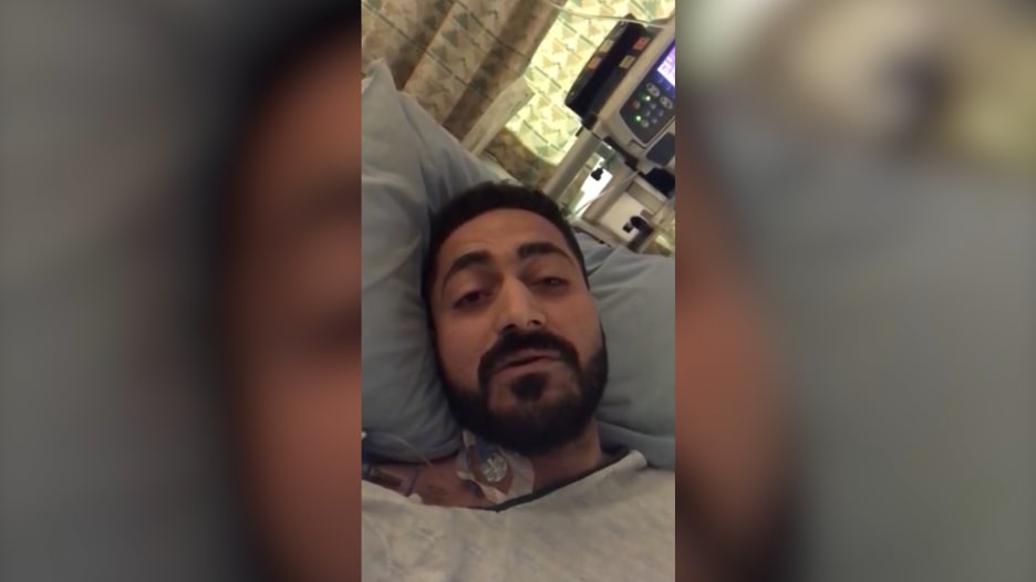 وسيم الساطي.. ناج من المجزرة يوجه رسالة لمتابعيه من المستشفى