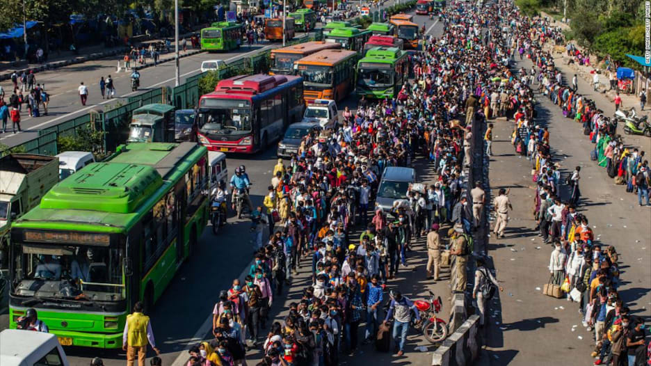 كورونا: مشاهد فوضى في الهند ومحاولات مغادرة المدن الكبرى