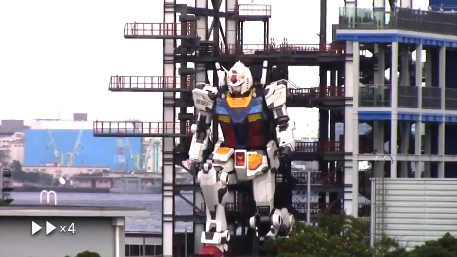 شاهد حركات الروبوت الياباني العملاق “غاندام” في يوكوهاما