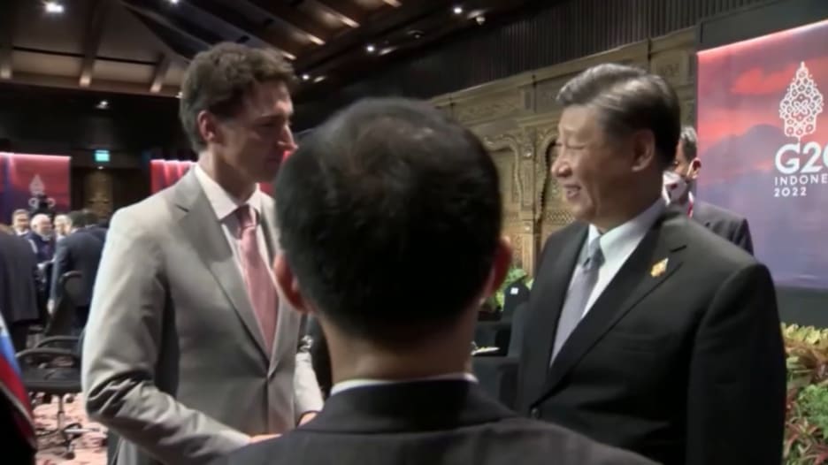 "غير لائق".. كاميرا تسجل مواجهة كلامية بين رئيس الصين ورئيس وزراء كندا بسبب تسريبات مزعومة