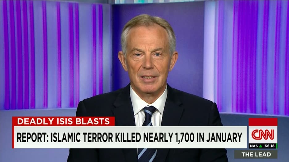 توني بلير لـCNN: أغلب الإرهابيين ليسوا فقراء وعلينا معالجة قضايا بالأيديولوجية الإسلامية