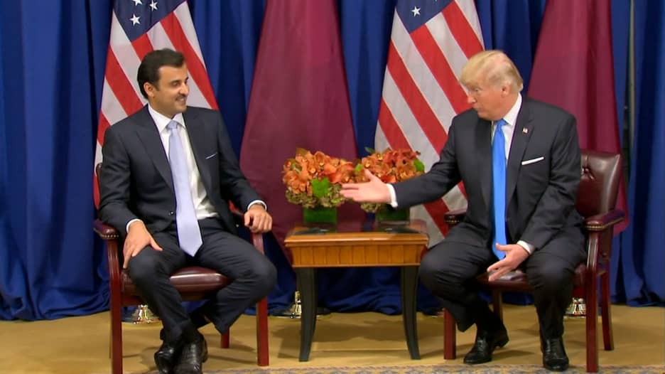 ترامب لأمير قطر: نتطلع لاجتماعاتنا لسنوات مقبلة وسنحل أزمة الخليج