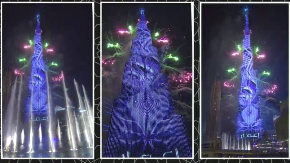 عروض نارية وضوئية ضخمة في برج خليفة وإكسبو دبي احتفالا بالعام 2022